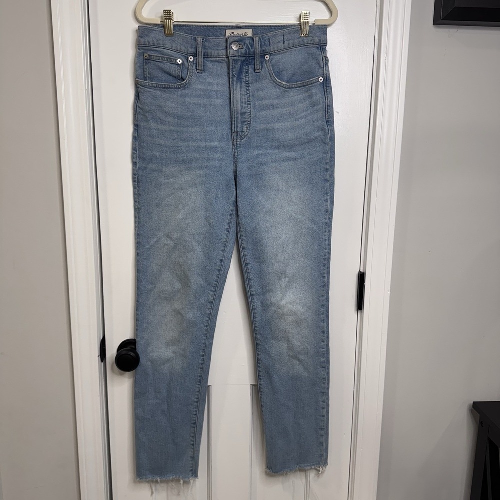 Madewell Vintage Crop Straight Jeans Size 28T High Rise Raw Hem Tall